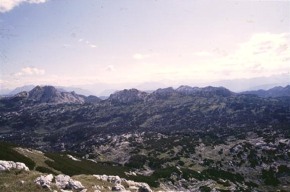 [Foto: Blick auf das Forschungsgebiet vom Großen Woising aus.]
